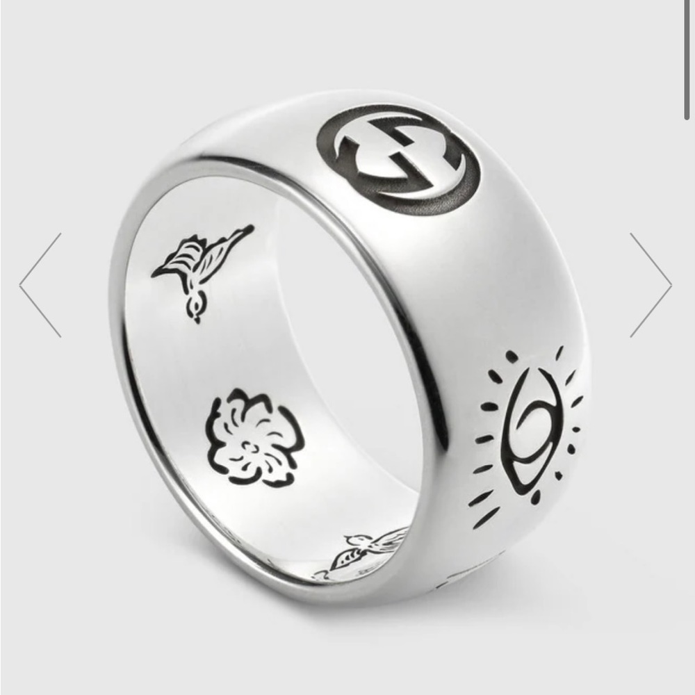 Gucci Blind for Love Ring in Silver- Size 7 (never worn just kept in box)